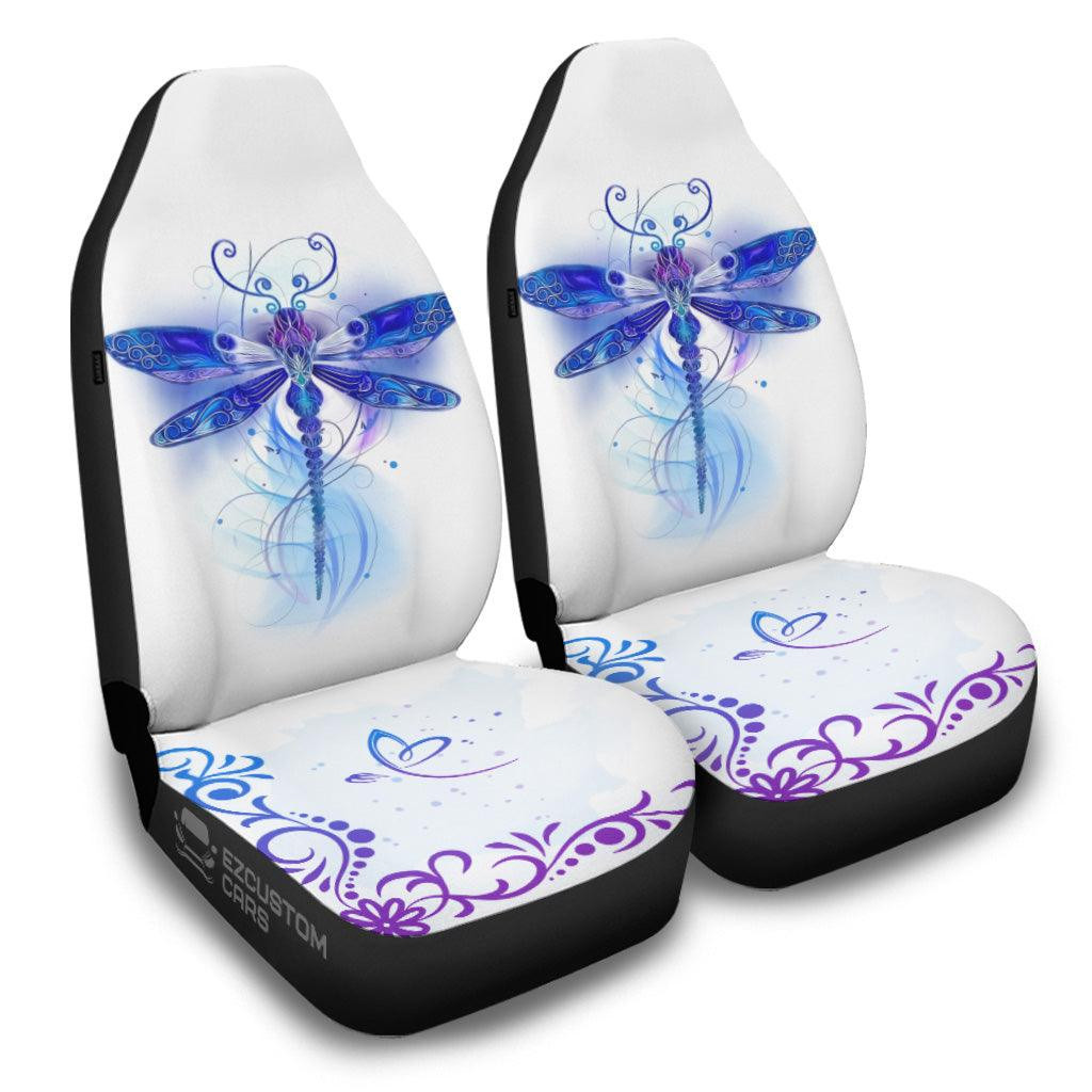 Blue Dragonfly Car Seat Covers Custom Dragonfly Car Accessories