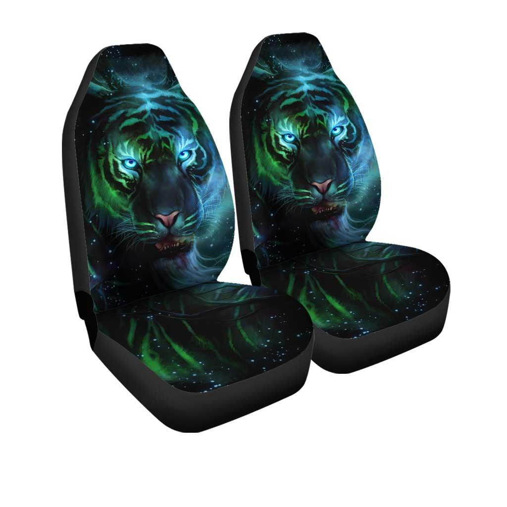 Blue Eyes Tiger In The Darkness Car Seat Covers