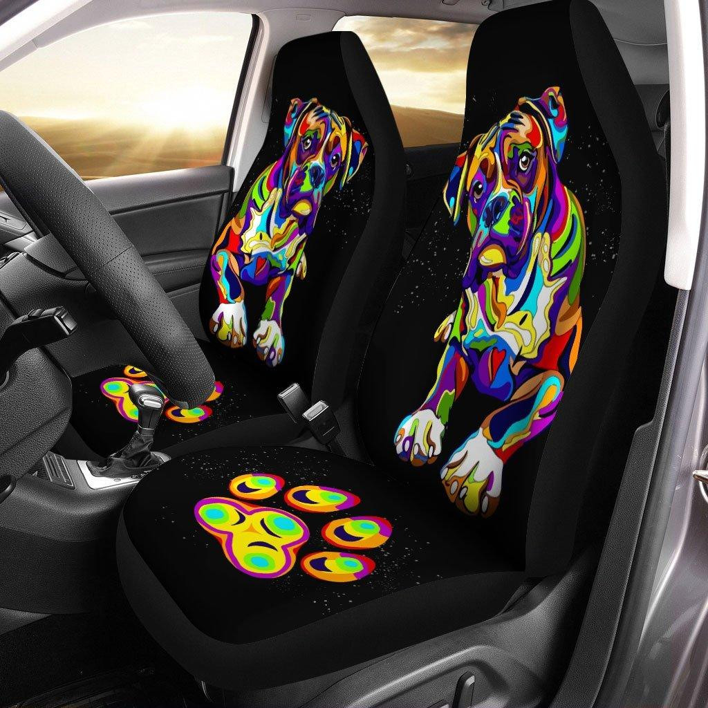 Pug Abstract Custom Car Seat Covers