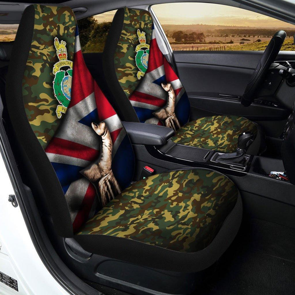 British Royal Marines Behind Flag Car Seat Covers