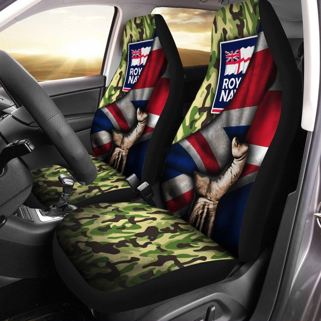 British Royal Navy Behind Flag Car Seat Covers Custom