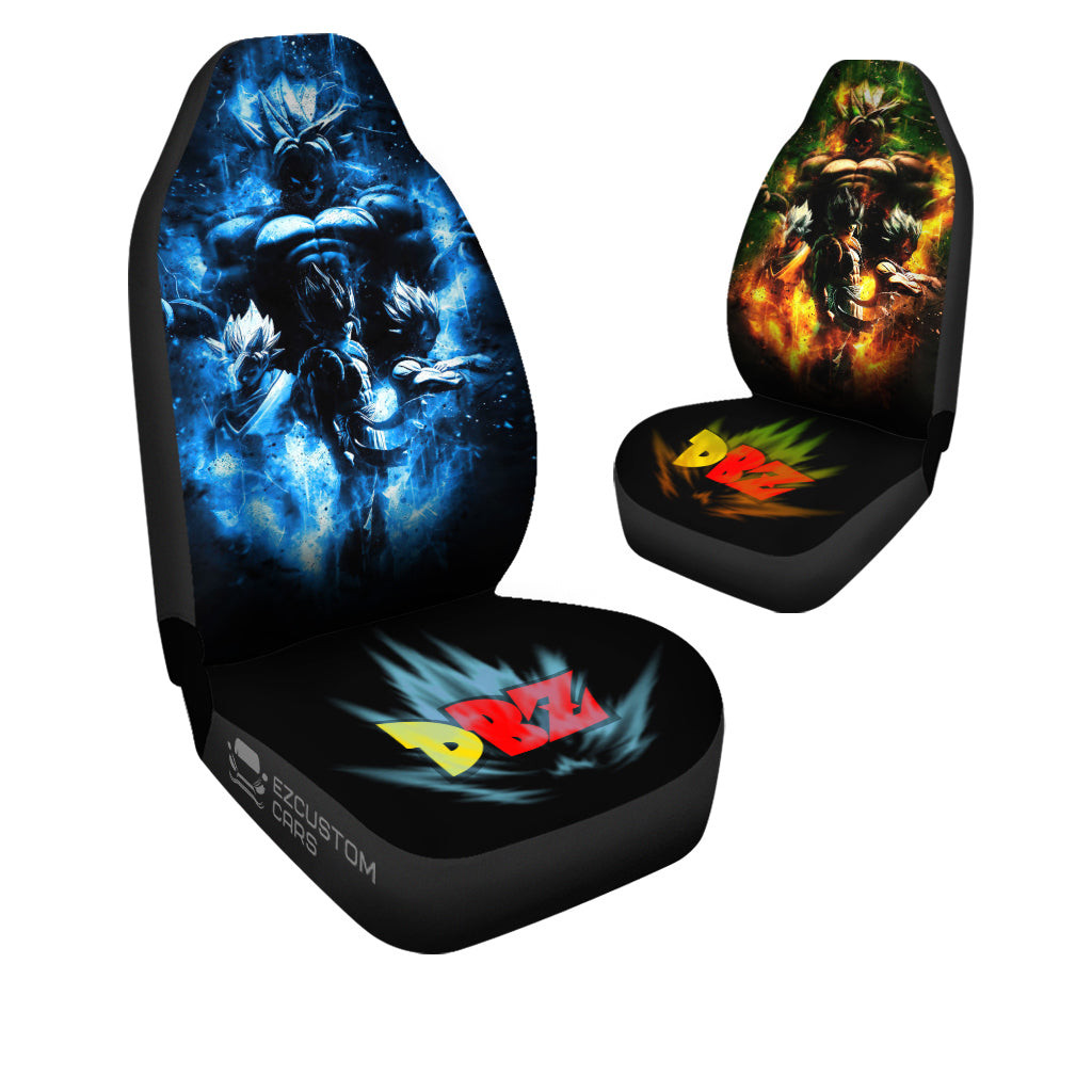 Broly and Saiyanin Car Seat Covers Custom for Dragon Ball Anime Car Decor