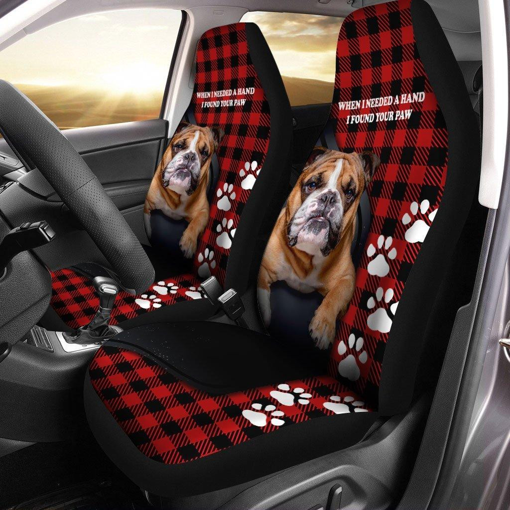 Bulldog Car Seat Covers I Found Your Paw