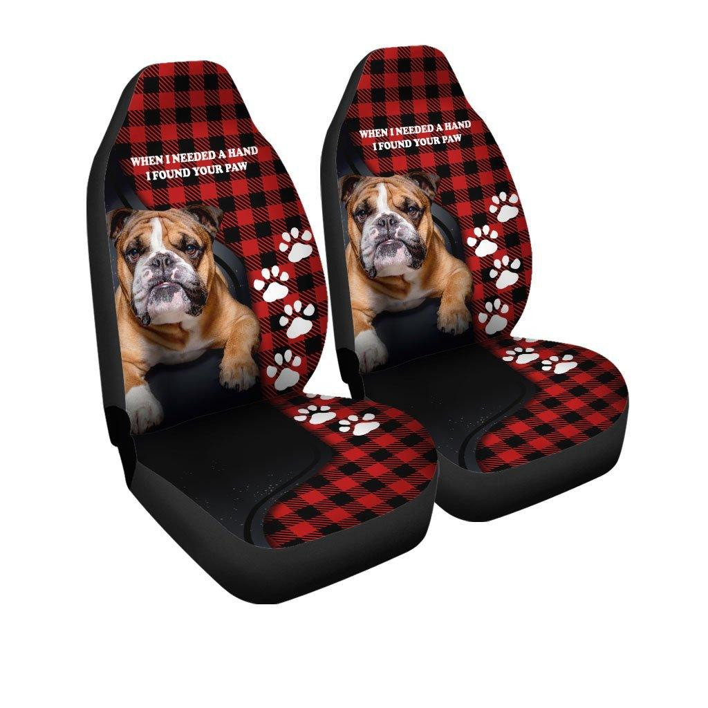 Bulldog Car Seat Covers I Found Your Paw
