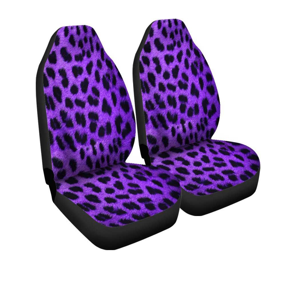Cheetah Silver Skin Custom Car Seat Covers