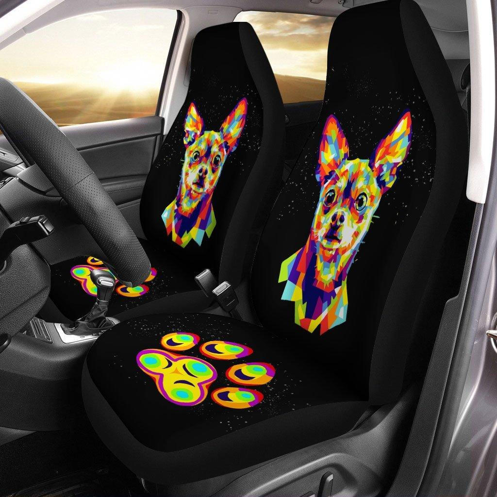Chihuahua Abstract Custom Car Seat Covers