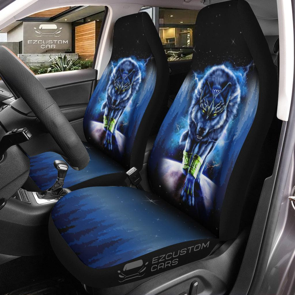 Cold Wolf Car Seat Covers Custom Animal Car Accessories Cold Wolf Car Seat Covers Custom Animal Car Accessories