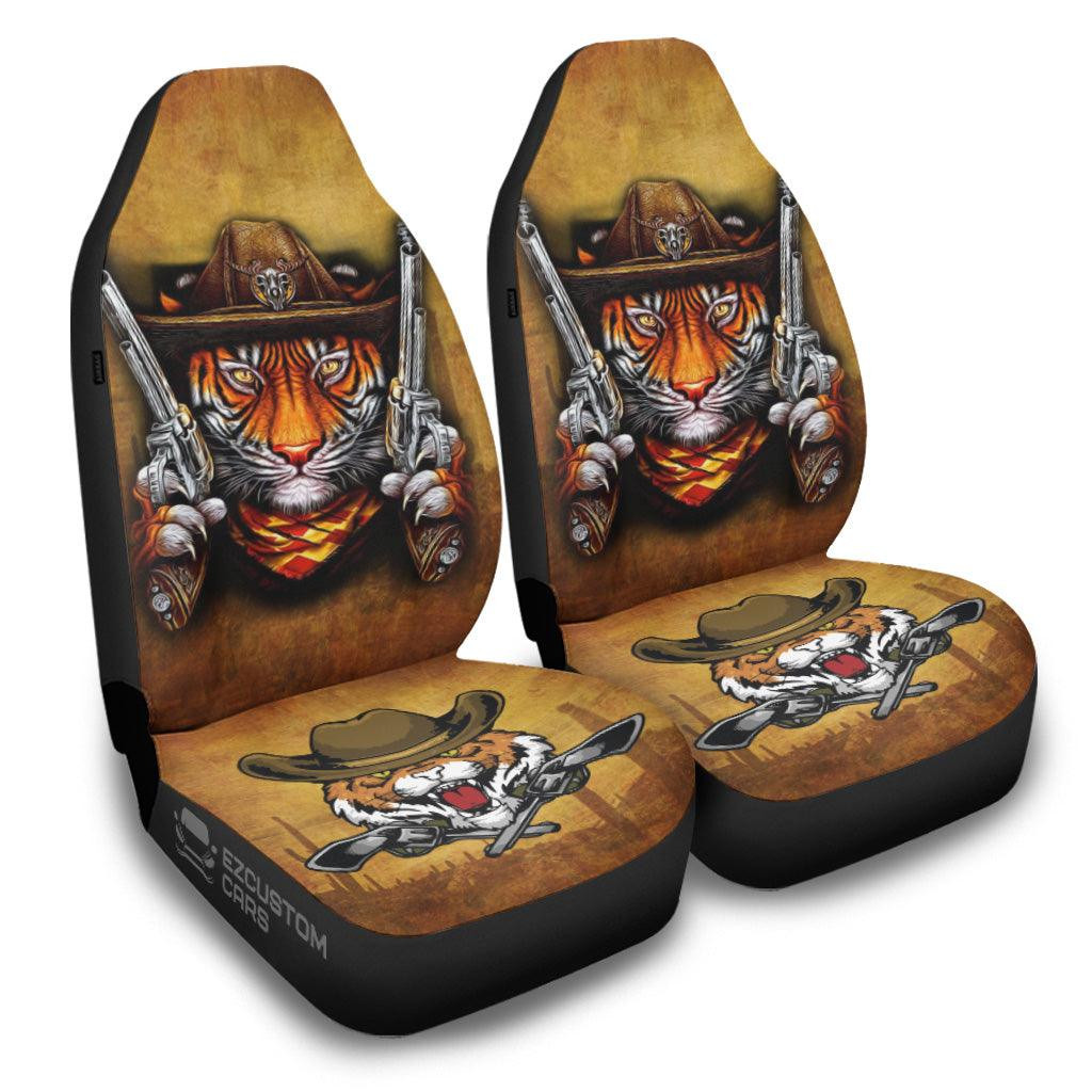 Cowboy Tiger Car Seat Covers Custom Tiger Car Accessories