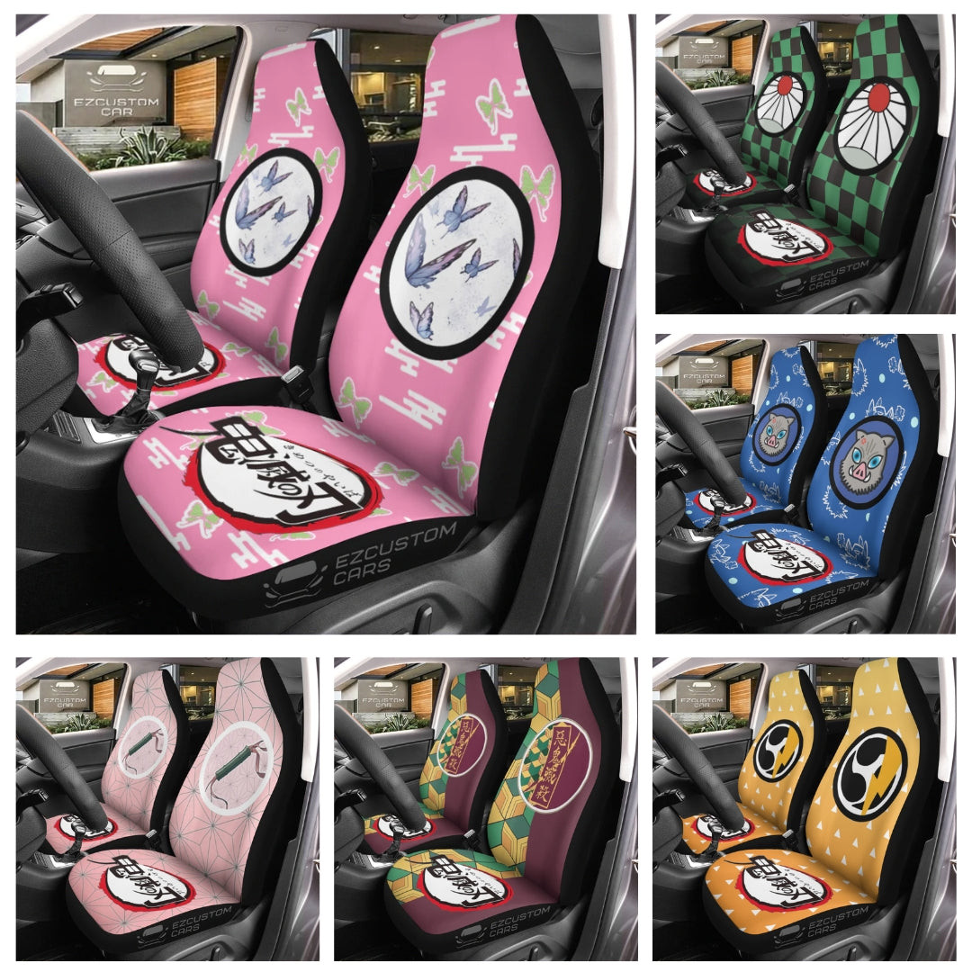 Custom Demon Slayer Kimetsu no Yaiba Anime Car Seat Covers