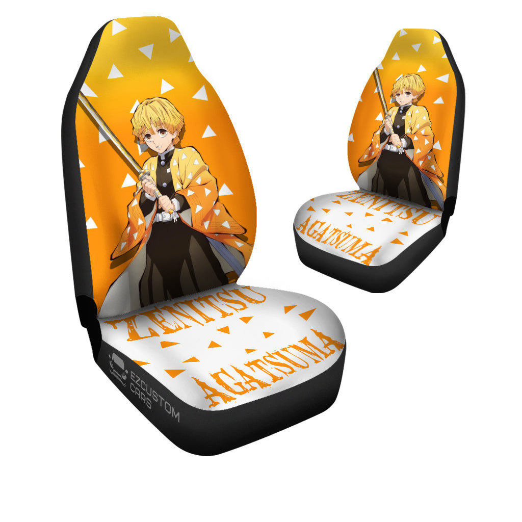 Custom Zenitsu Agatsuma Car Seat Covers – Demon Slayer Fan