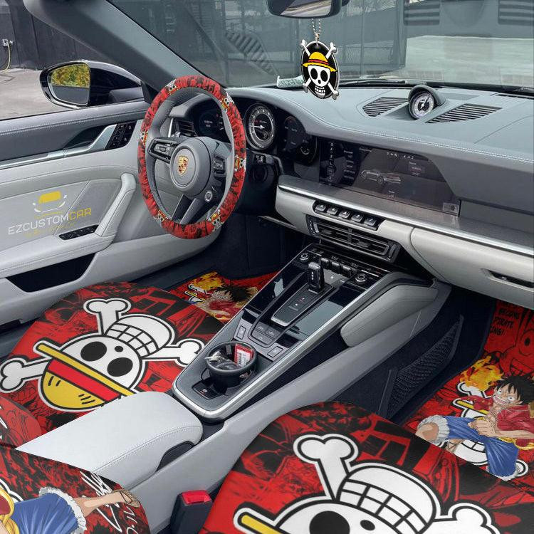 D. Luffy One Piece Car Mats x Car Seat Covers Set Anime Car Decoration