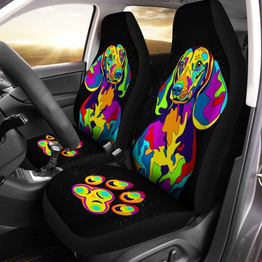 Beagle Abstract Custom Car Seat Covers