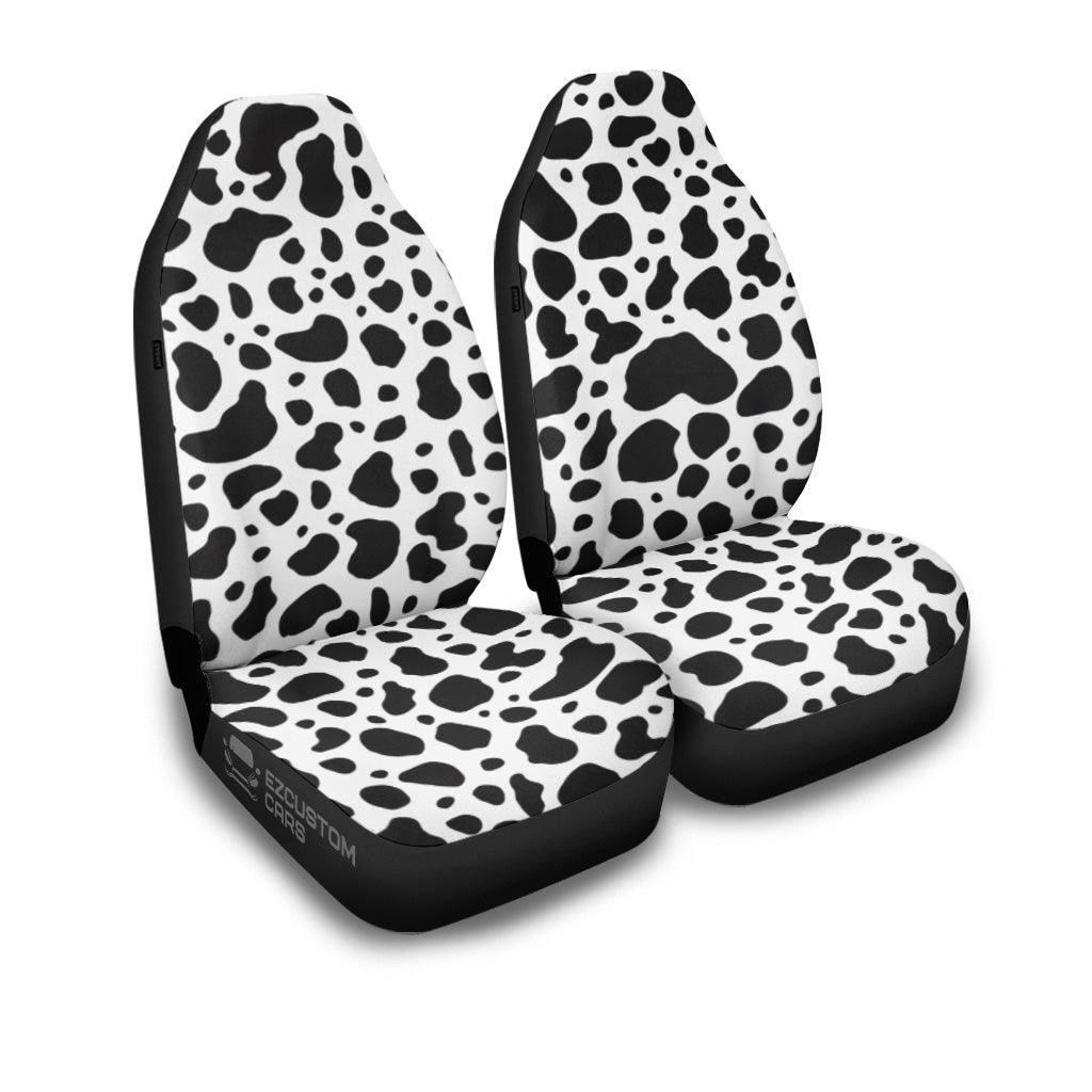 Dairy Cow Skin Car Seat Covers Custom Cow Print Car Accessories