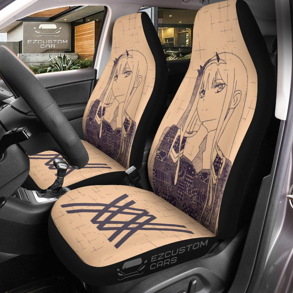 Darling In The Franxx Zero Two Car Seat Covers Custom Anime car Gift Accessories