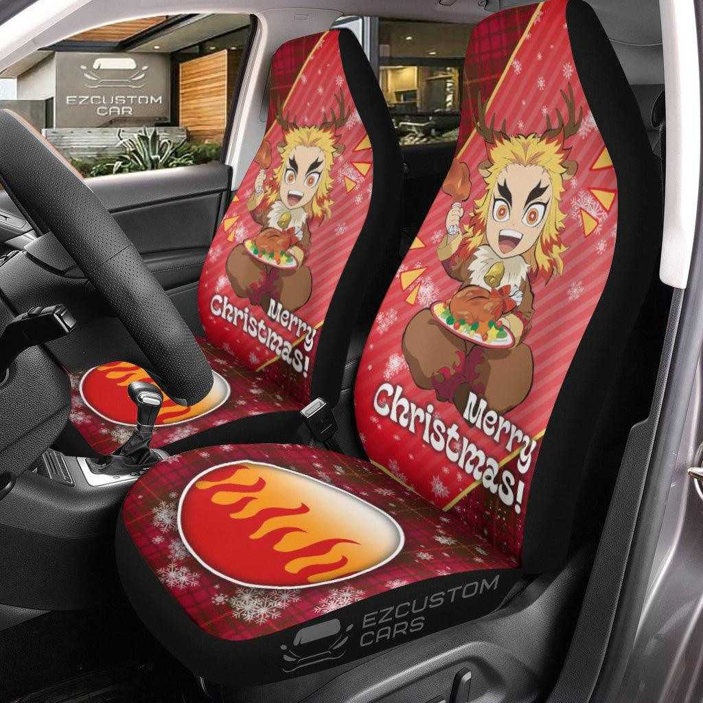 Demon Slayer Anime Car Seat Covers Kyojuro Rengoku Christmas