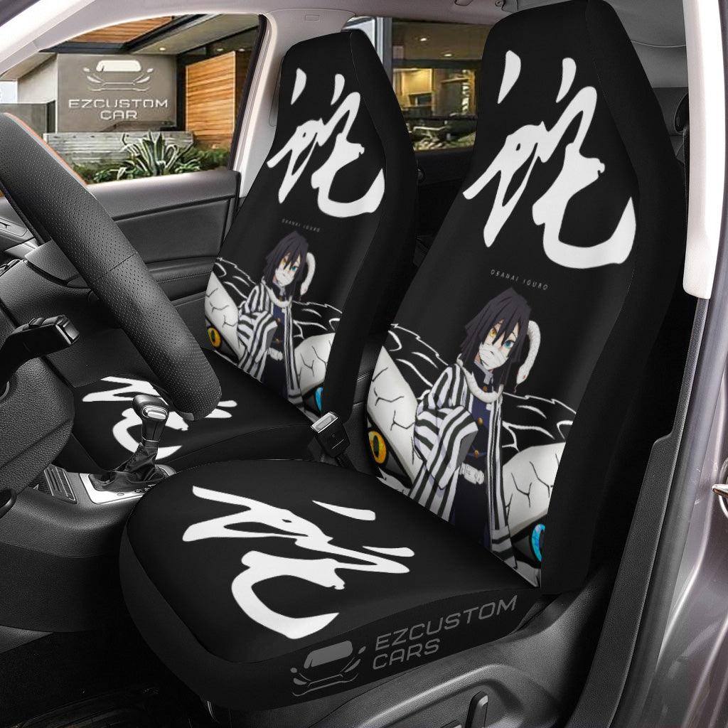 Demon Slayer Anime Car Seat Covers Obanai Iguro