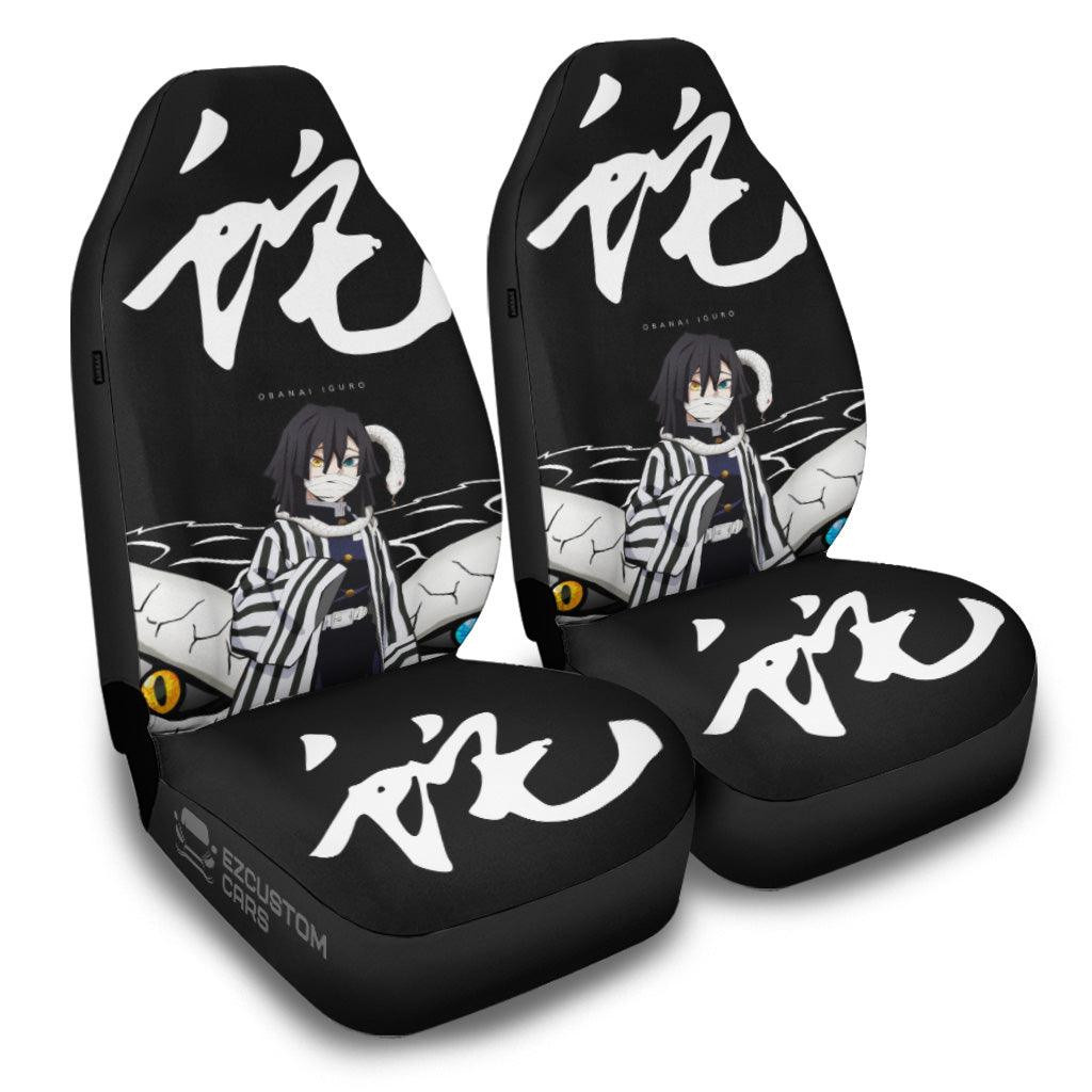 Demon Slayer Anime Car Seat Covers Obanai Iguro x Symbol