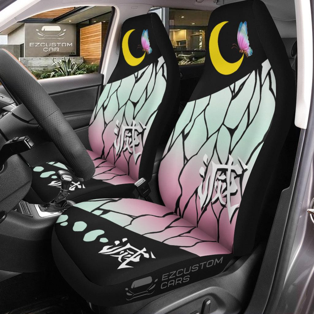 Demon Slayers Car Seat Covers Shinobu Kocho Pattern Kinometsu no Yaiba