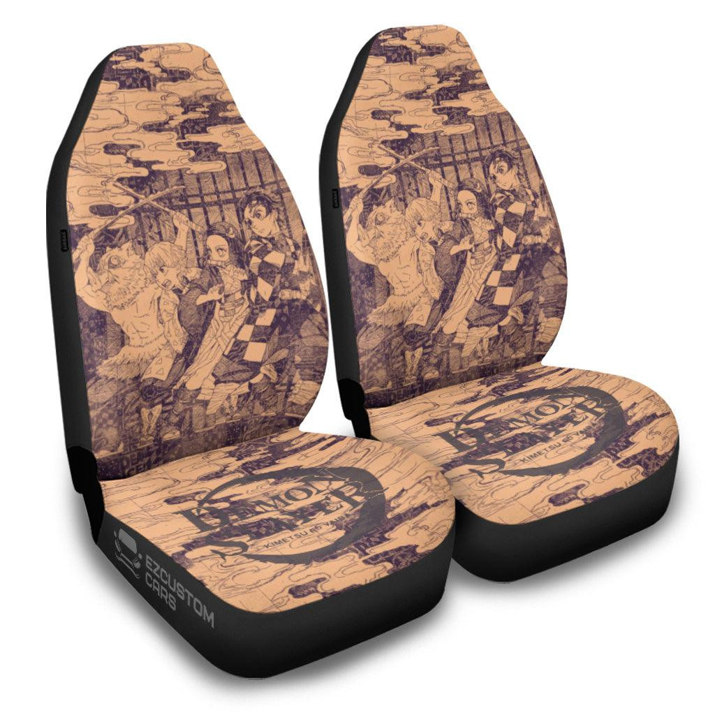 Demon Slayer Car Seat Covers Mix Manga