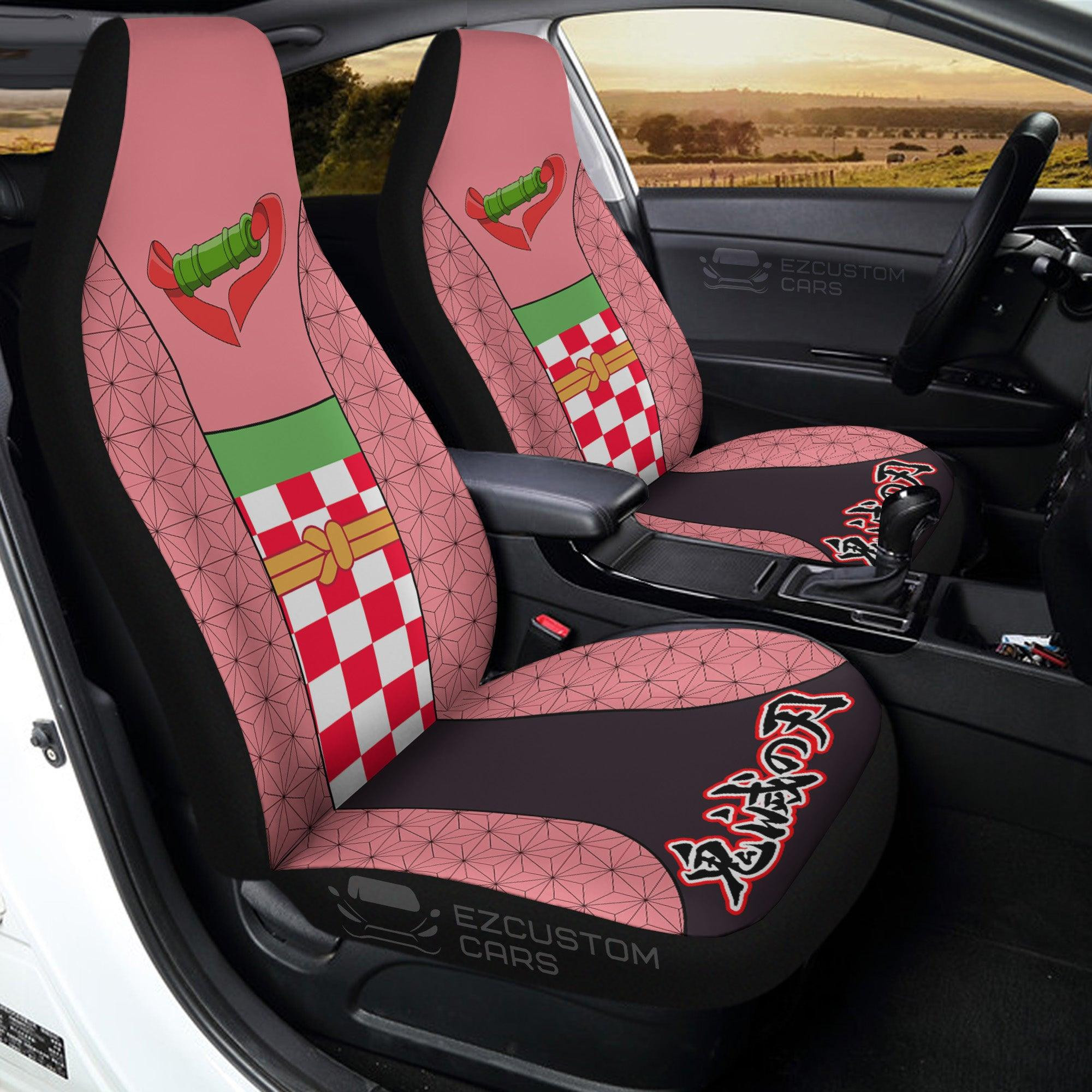 Demon Slayer Anime Car Seat Covers Nezuko Kamado
