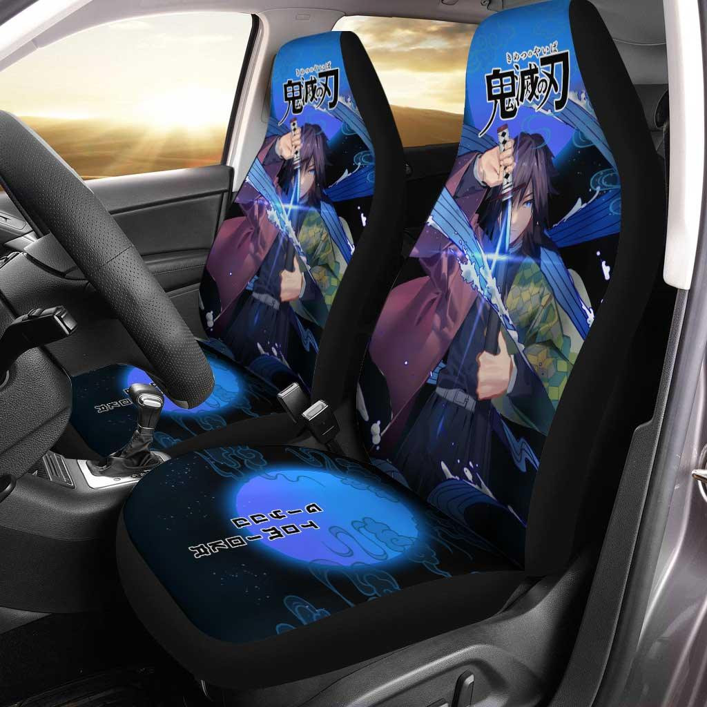 Demon Slayers Car Seat Covers Giyu Tomioka Pattern Kinometsu no Yaiba