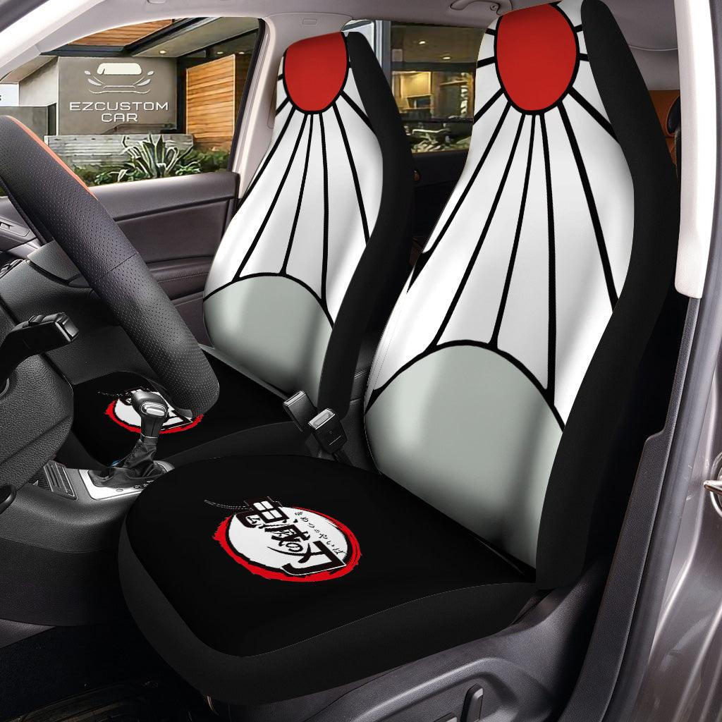 Demon Slayers Car Seat Covers  Tanjiro Rising Sun Earring Hanafuda