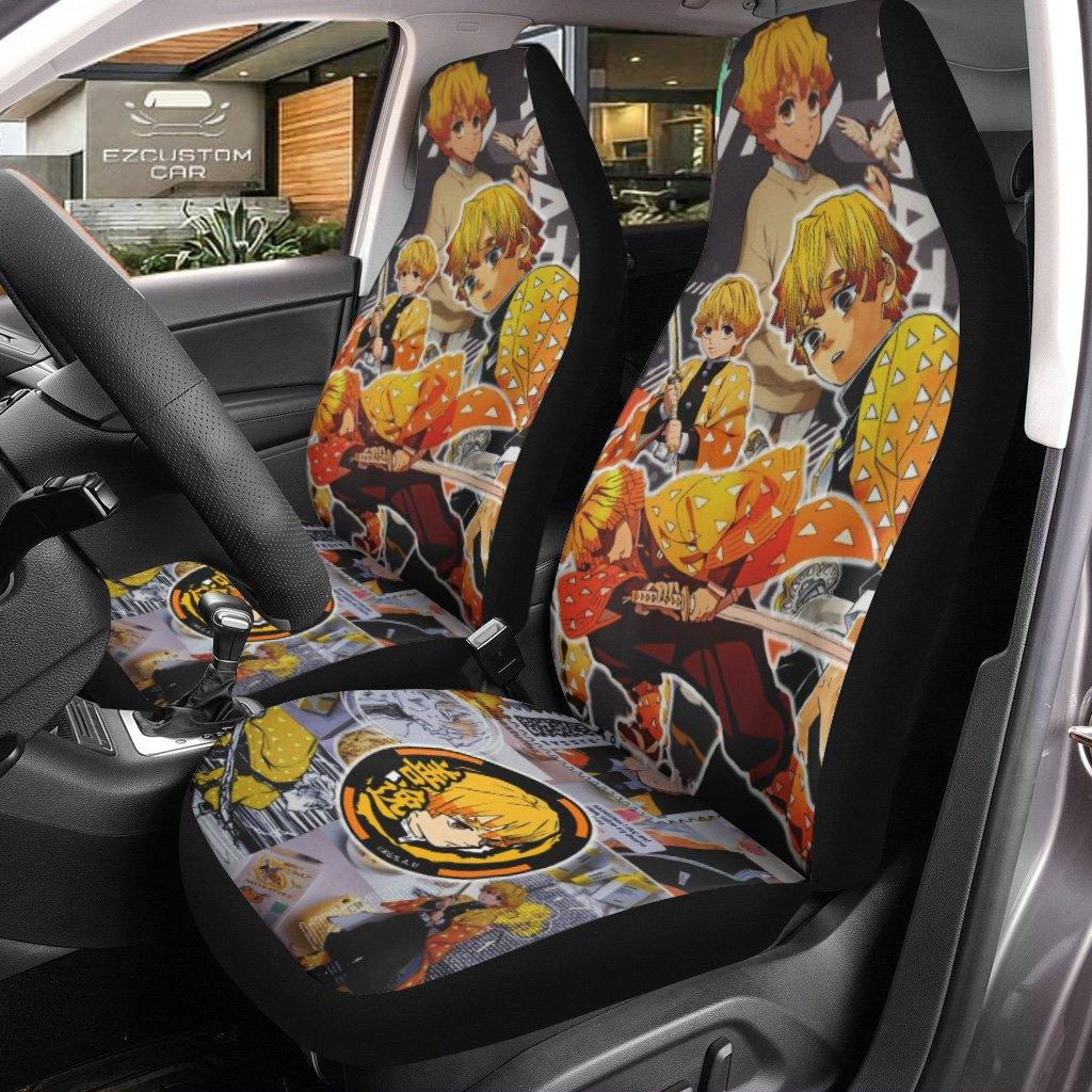 Demon Slayer Anime Car Seat Covers Zenitsu Agatsuma