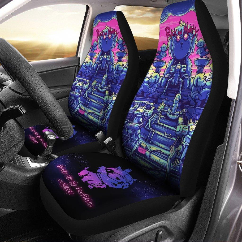 Pickle Rick and Morty Car Seat Covers