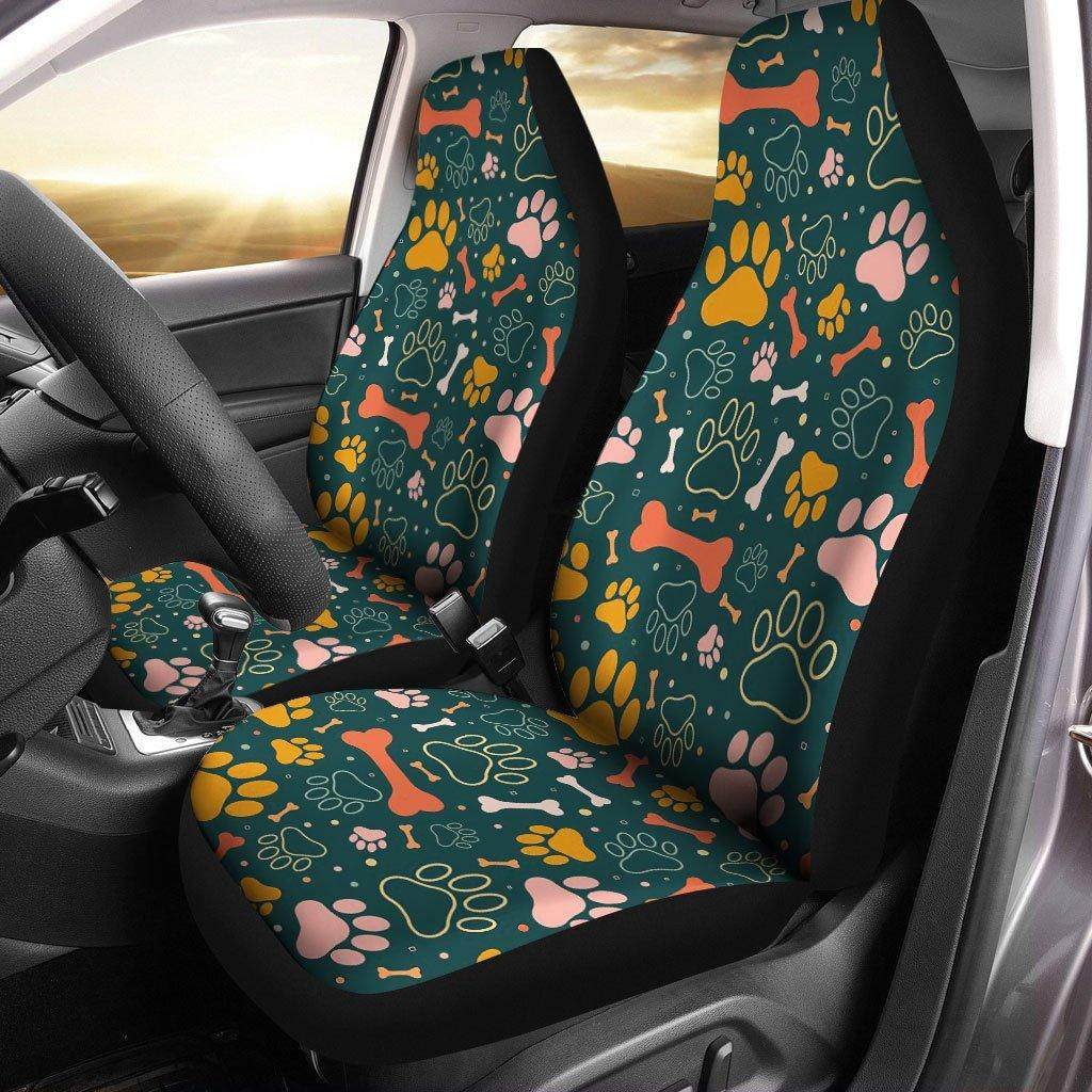 Dog Paw Pattern Car Seat Covers
