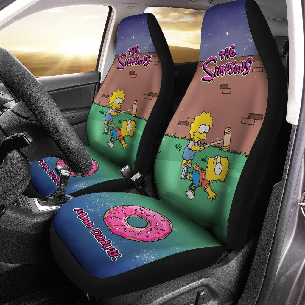Donuts The Simpson Car Seat Covers