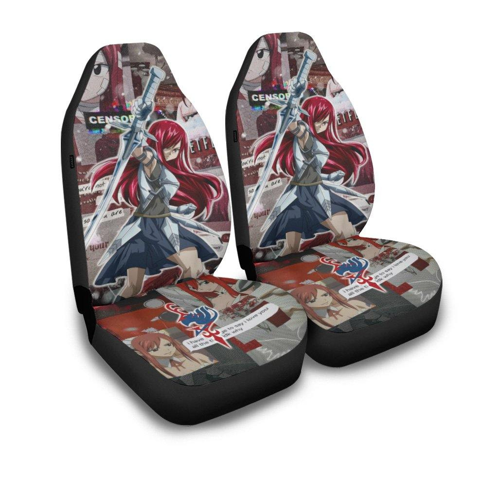 Erza Car Seat Covers Fairy Tail Anime Car Accessories