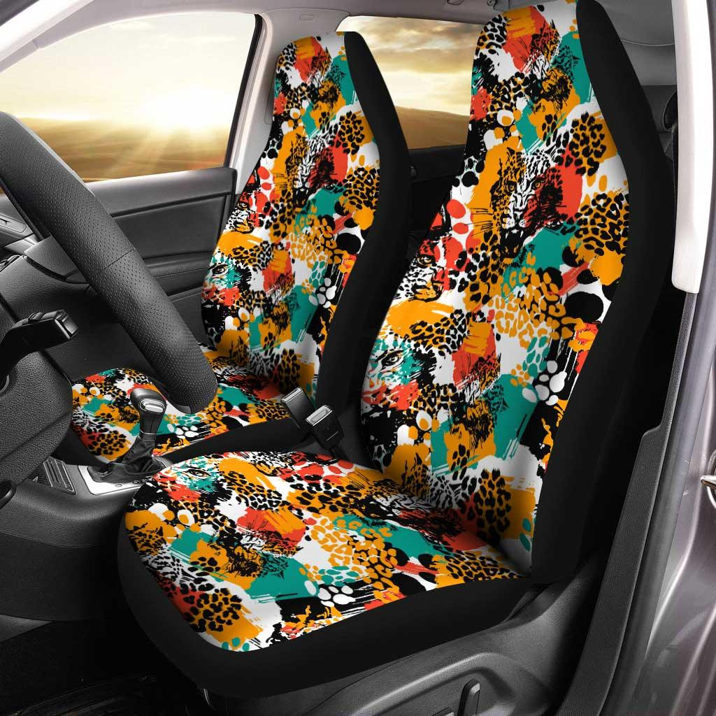 Exotic Leopard Big Cat Car Seat Covers