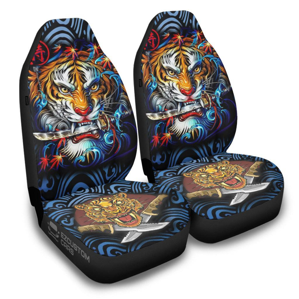Fight Tiger Car Seat Covers Custom Tiger Car Accessories