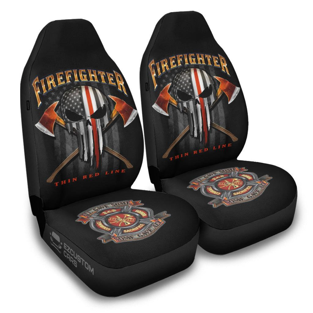 Firefighter Car Accessories Custom Car Seat Cover Firefighter Thin Red Line