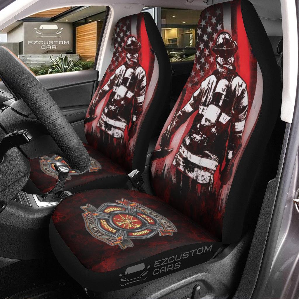 Firefighter Car Seat Covers American Flag Firefighter