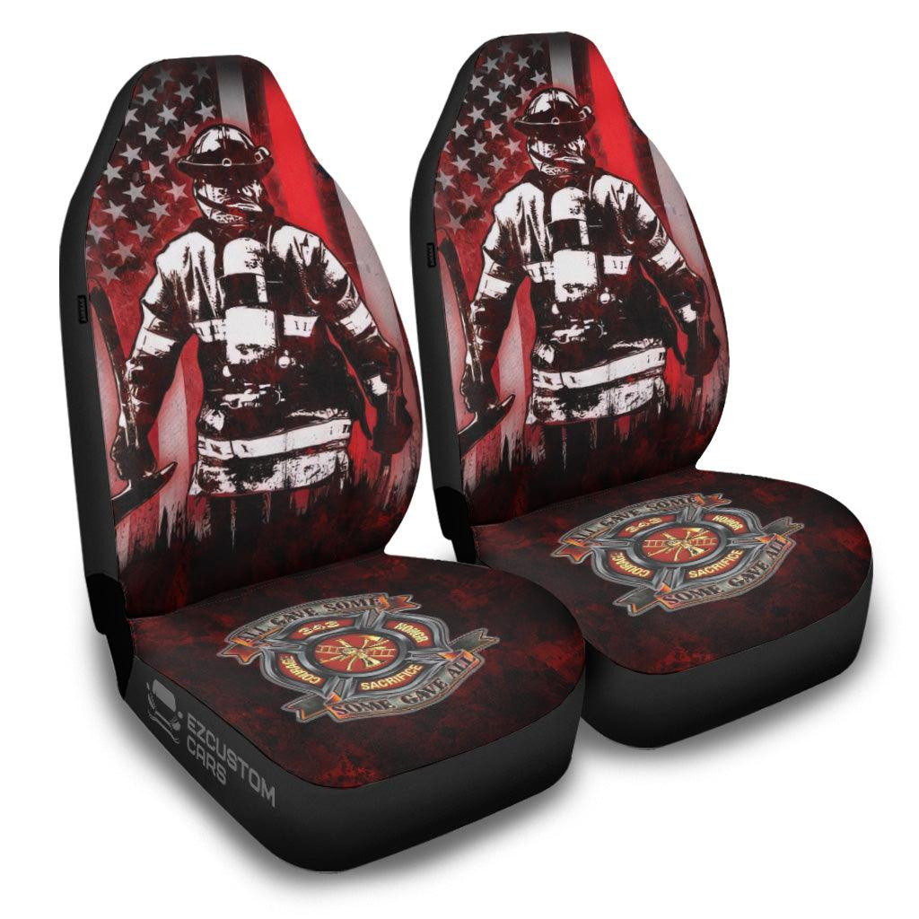 Firefighter Car Seat Covers American Flag Firefighter