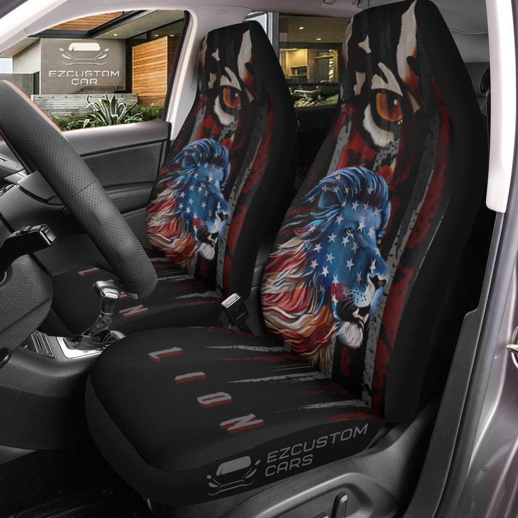 Flag Lion Car Seat Covers Custom Lion Car Accessories