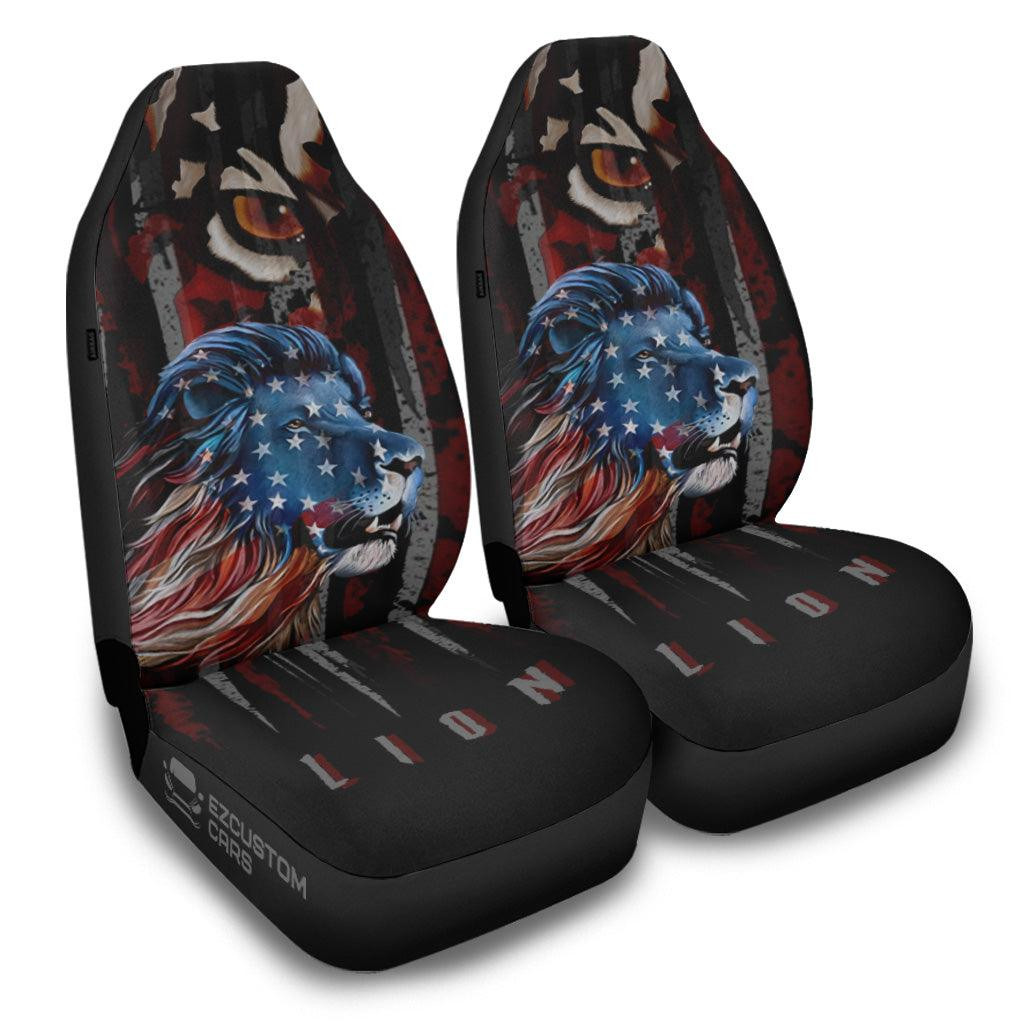 Flag Lion Car Seat Covers Custom Lion Car Accessories
