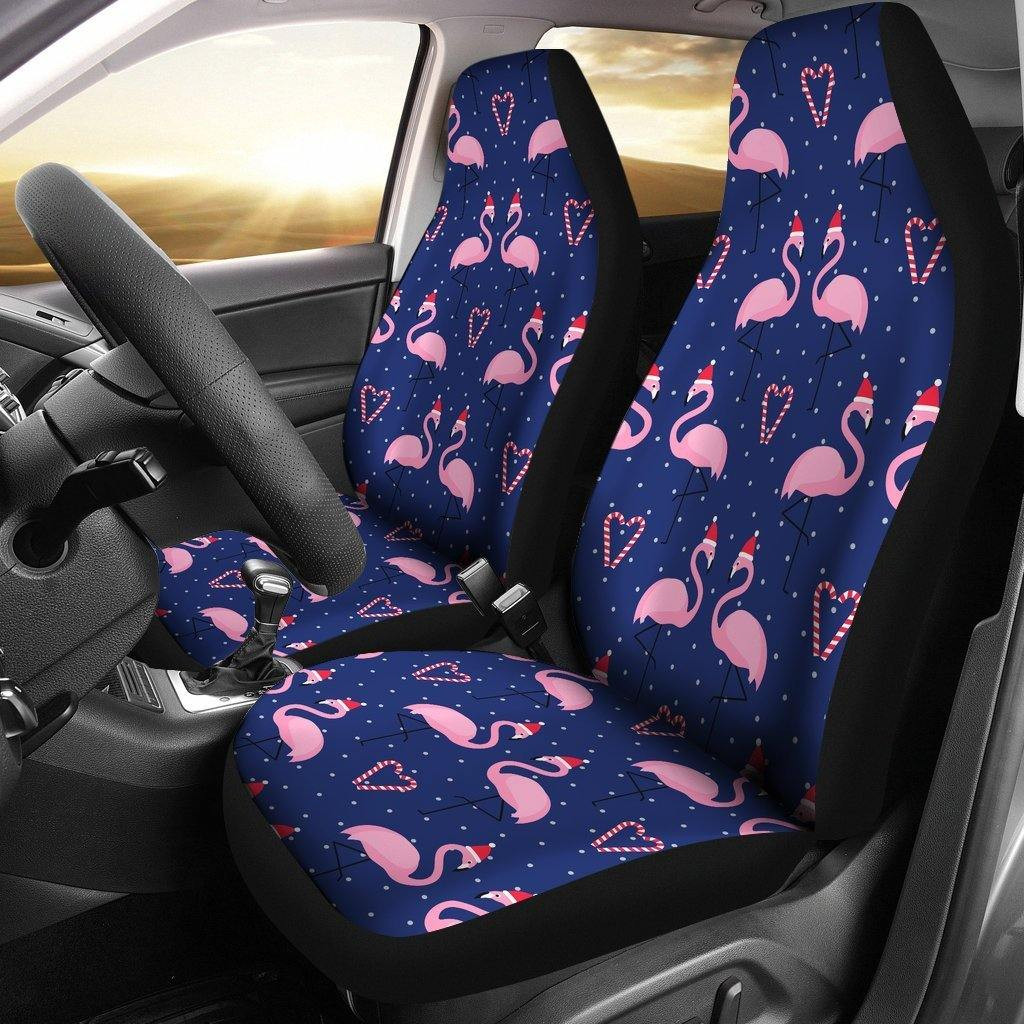 Flamingo Christmas Universal Fit Car Seat Covers Flamingo Christmas Universal Fit Car Seat Covers