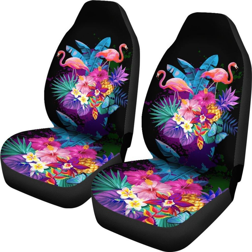 Flamingo Purple Jungle Universal Fit Car Seat Covers