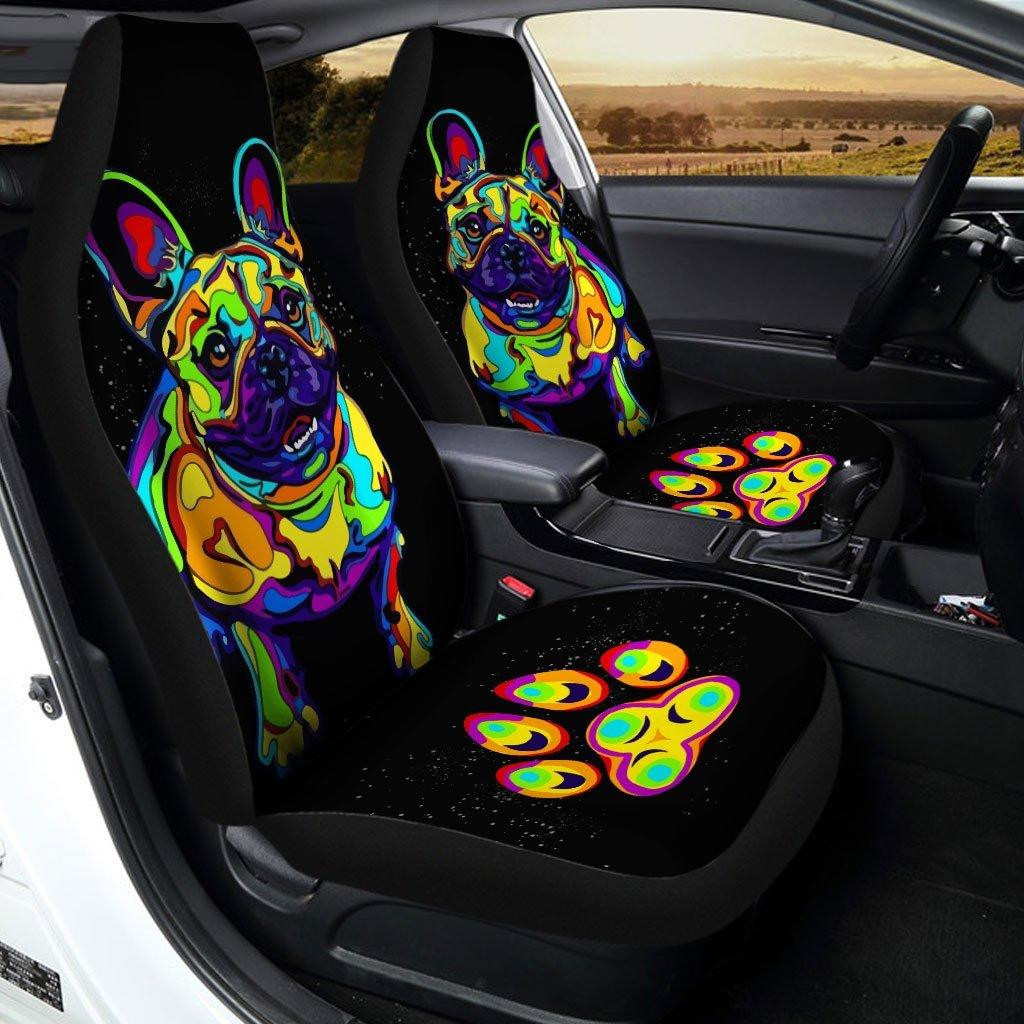 French Bulldog Abstract Custom Car Seat Covers
