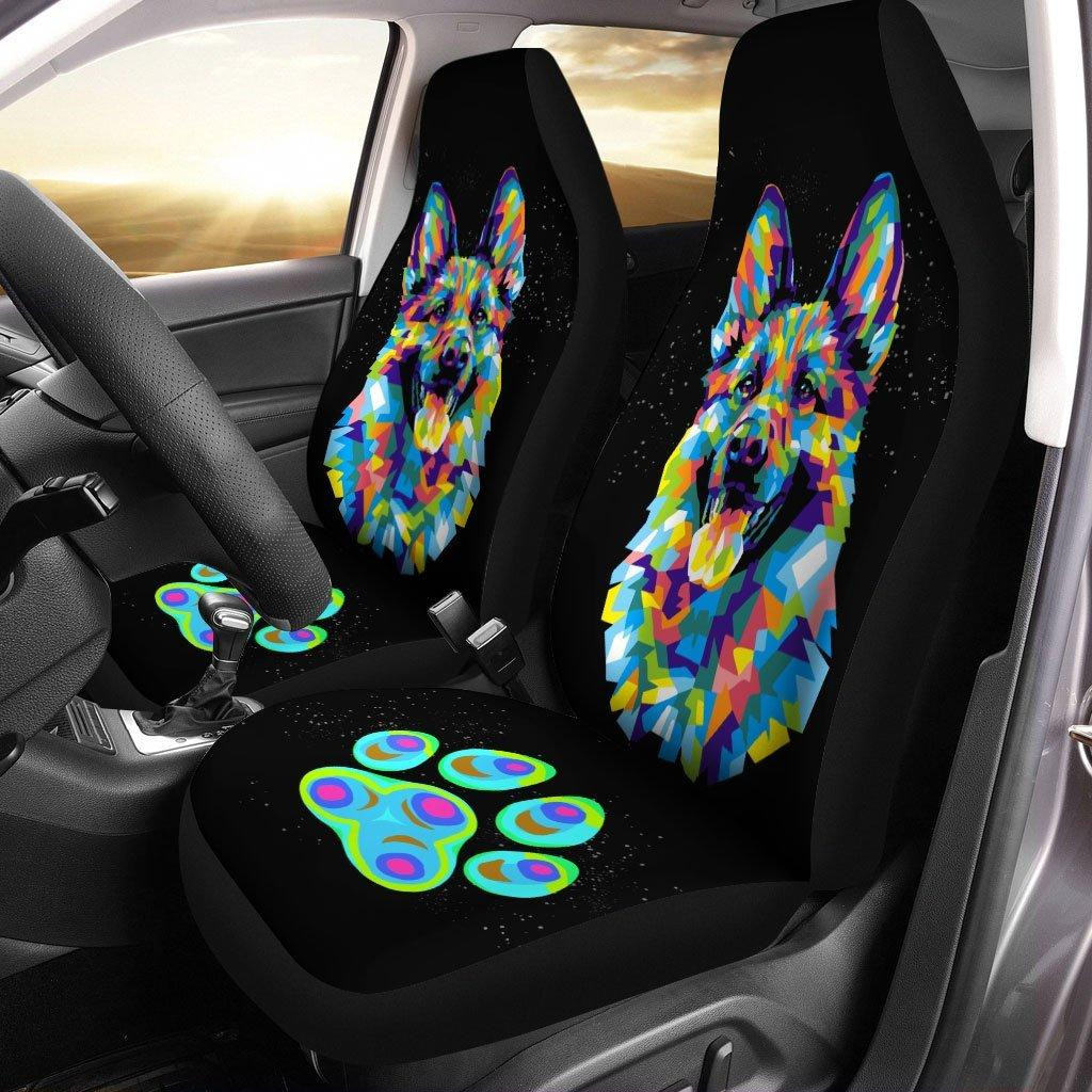 Australian Shepherd Abstract Custom Car Seat Covers