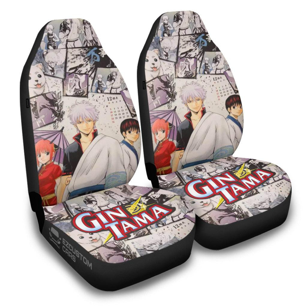 Gintama Car Seat Covers Anime Car Accessories Mixed Manga Style