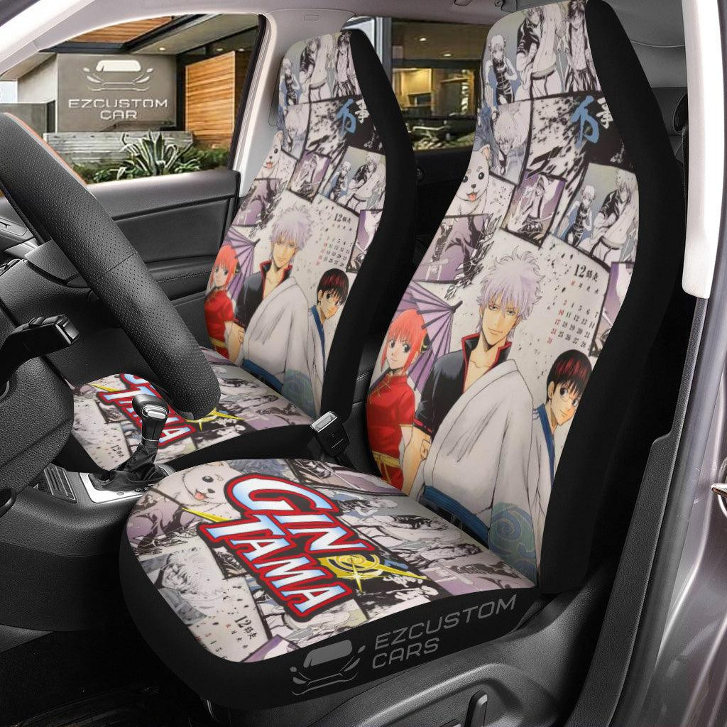 Gintama Car Seat Covers Anime Car Accessories Mixed Manga Style
