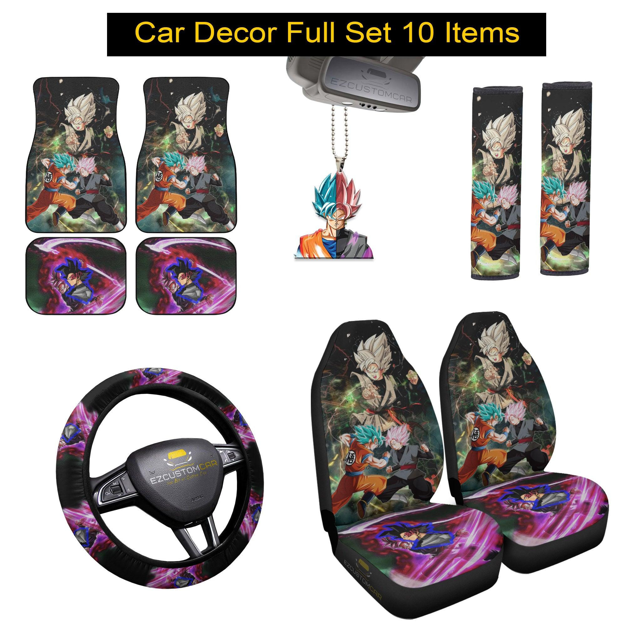 Goku Black x Goku Blue Car Mats x Seat Covers