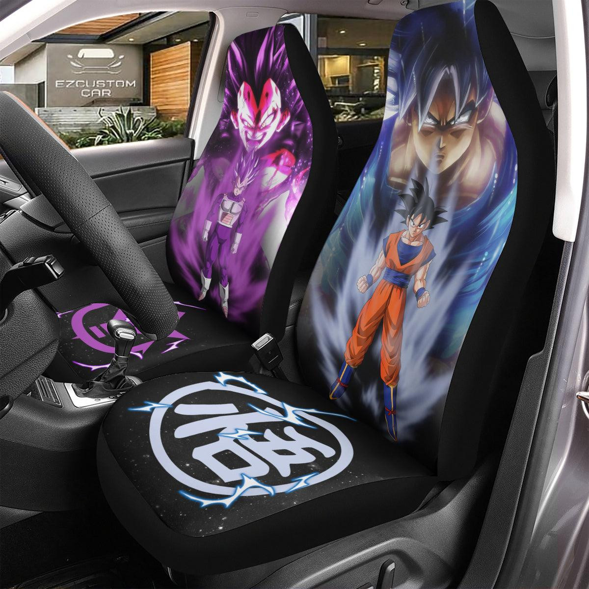 Goku Ultra Instinct x Vegeta Ultra Ego Dragon Ball Z Anime Car Seat Covers