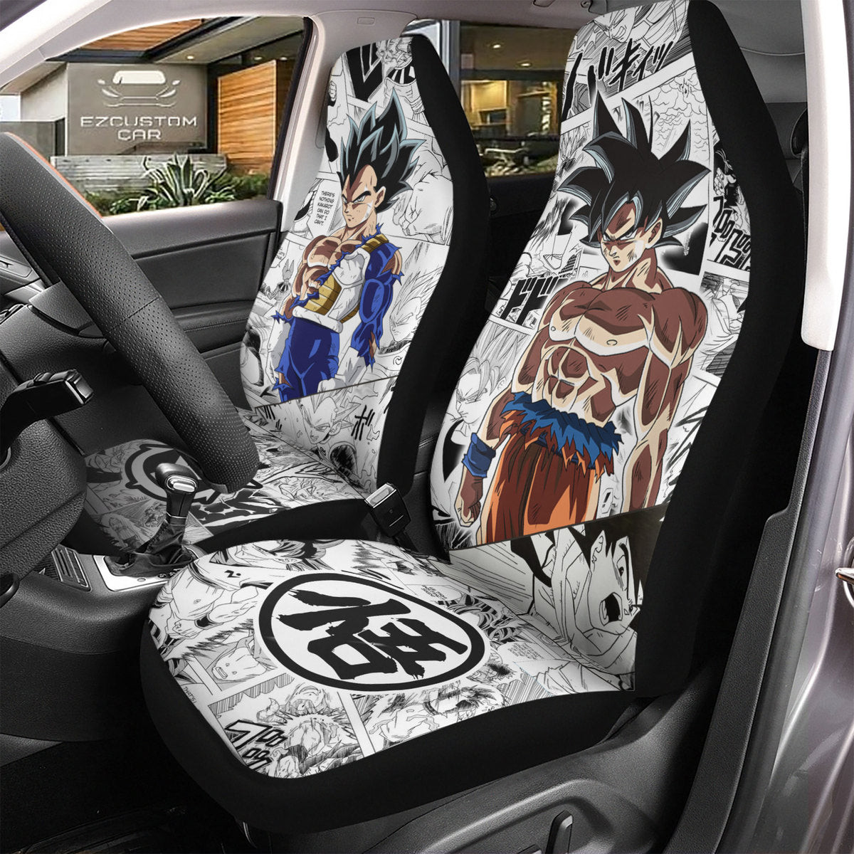 Goku vs Vegeta Car Seat Covers DBZ Car Accessories