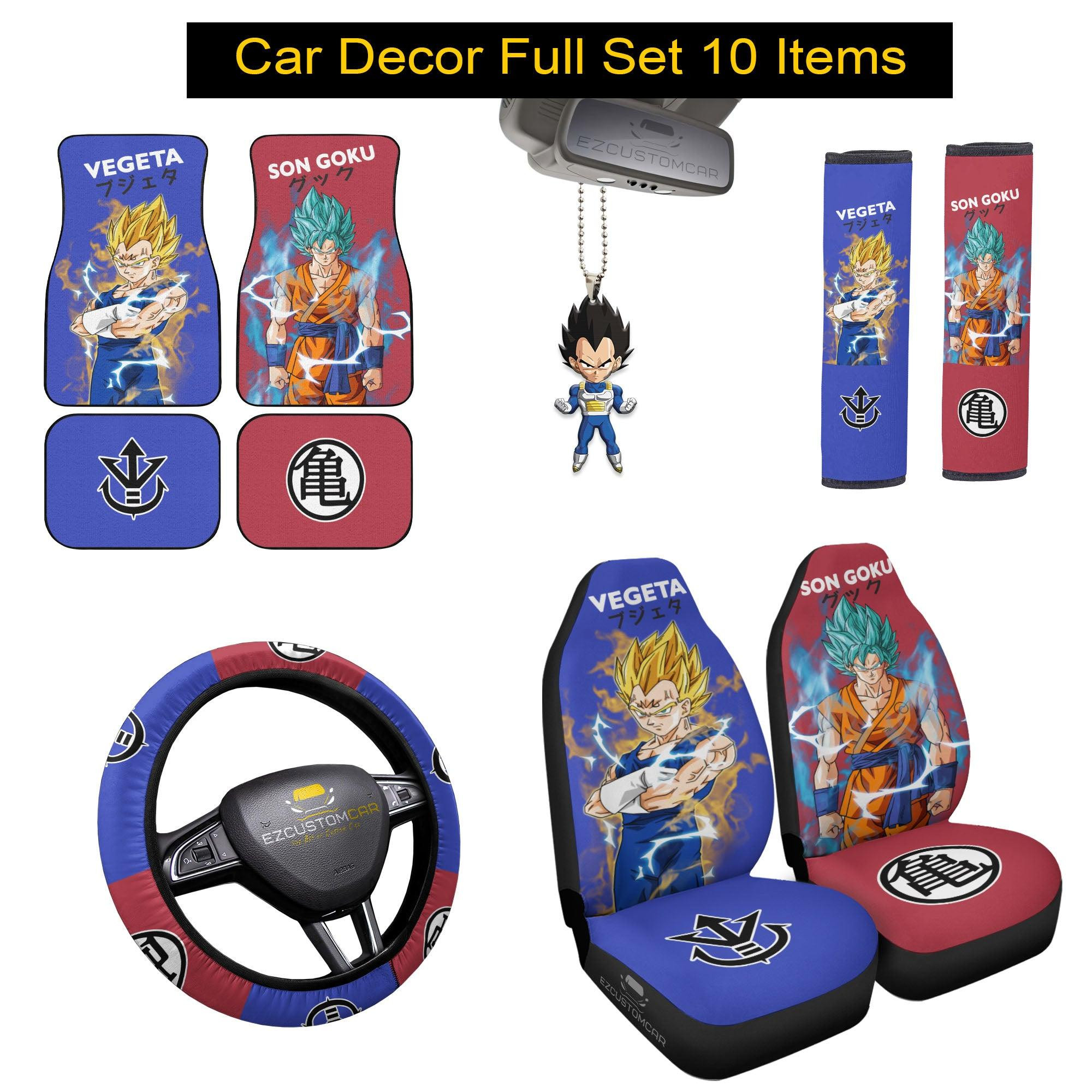 Dragon Ball Z Cover Bundle Car Mats x Seat Covers Set