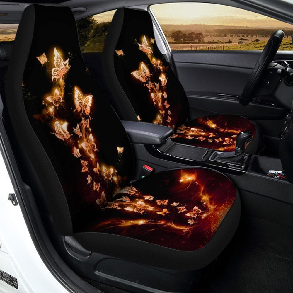 Gold Butterflies Car Seat Covers Butterfly Car Accessories