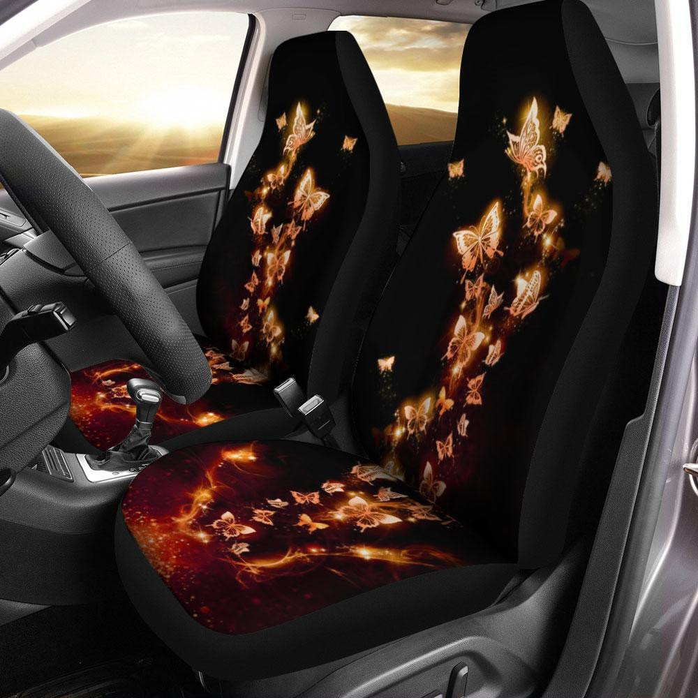 Gold Butterflies Car Seat Covers Butterfly Car Accessories